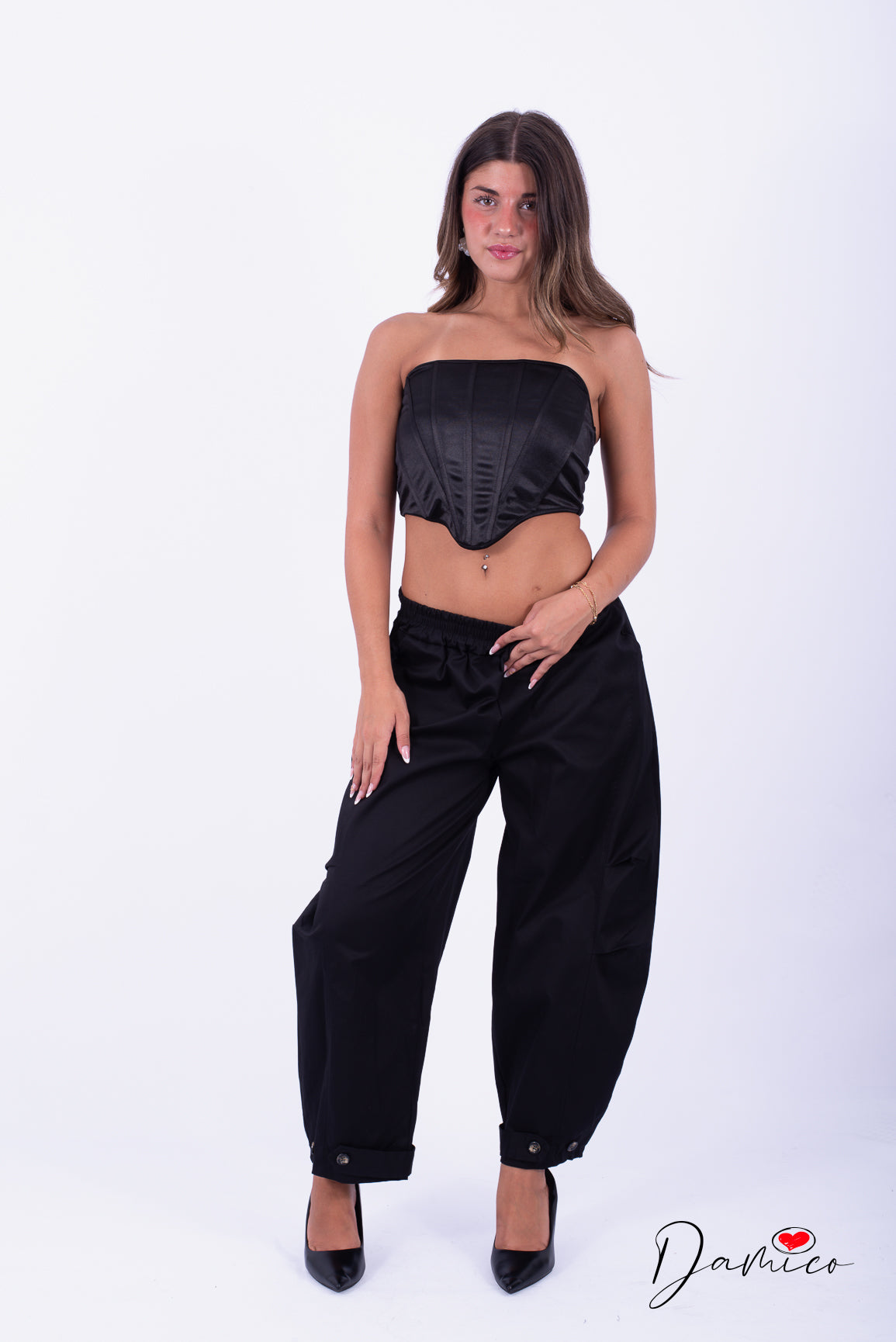 Pantaloni balloon pinces