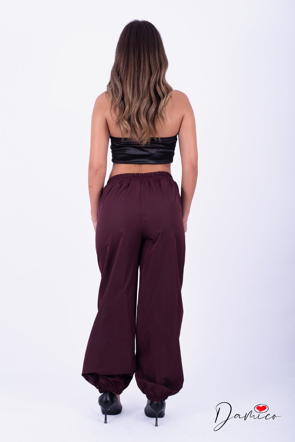 Pantaloni bicolor tek