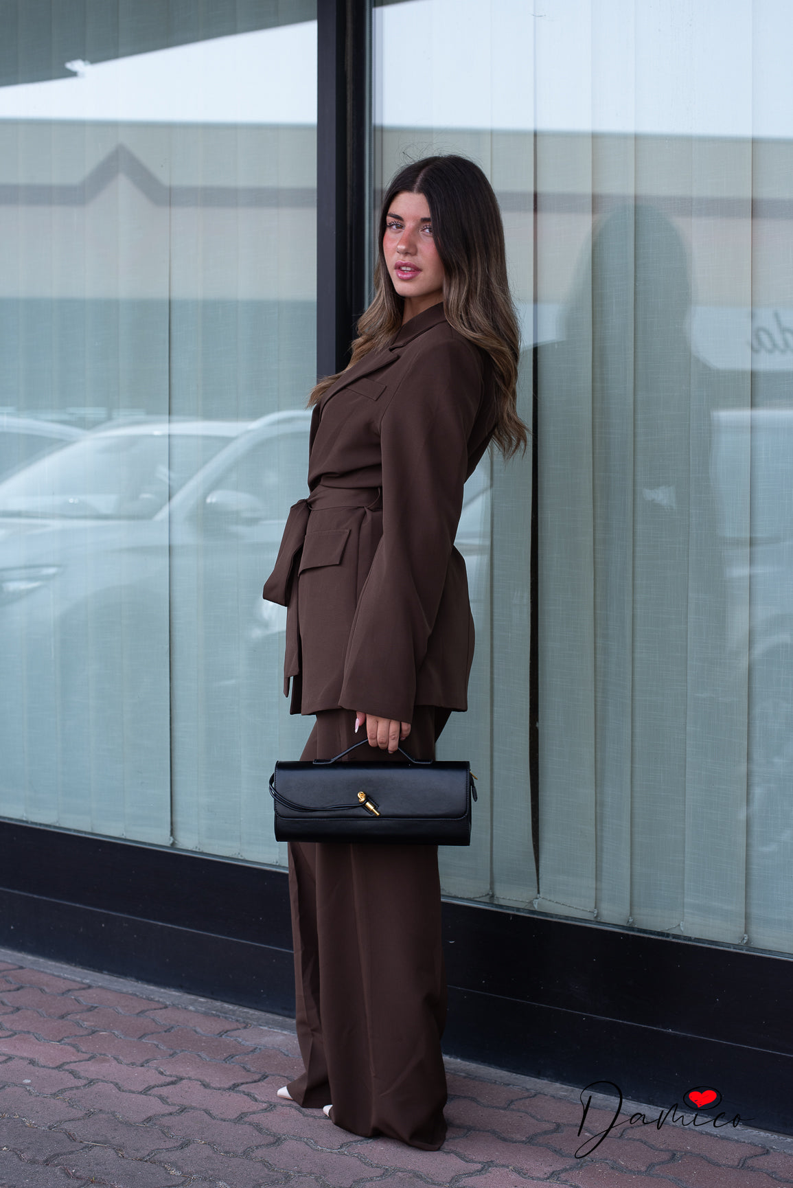 Completo blazer fusciacca + pantapalazzo