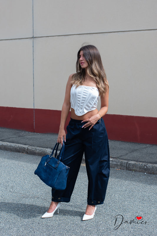 Pantaloni balloon pinces
