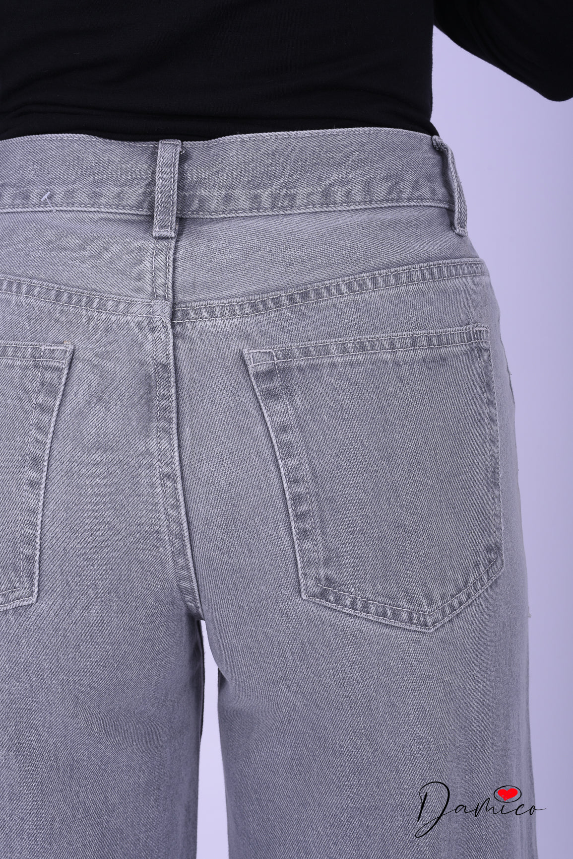 Jeans bicolor brillantini