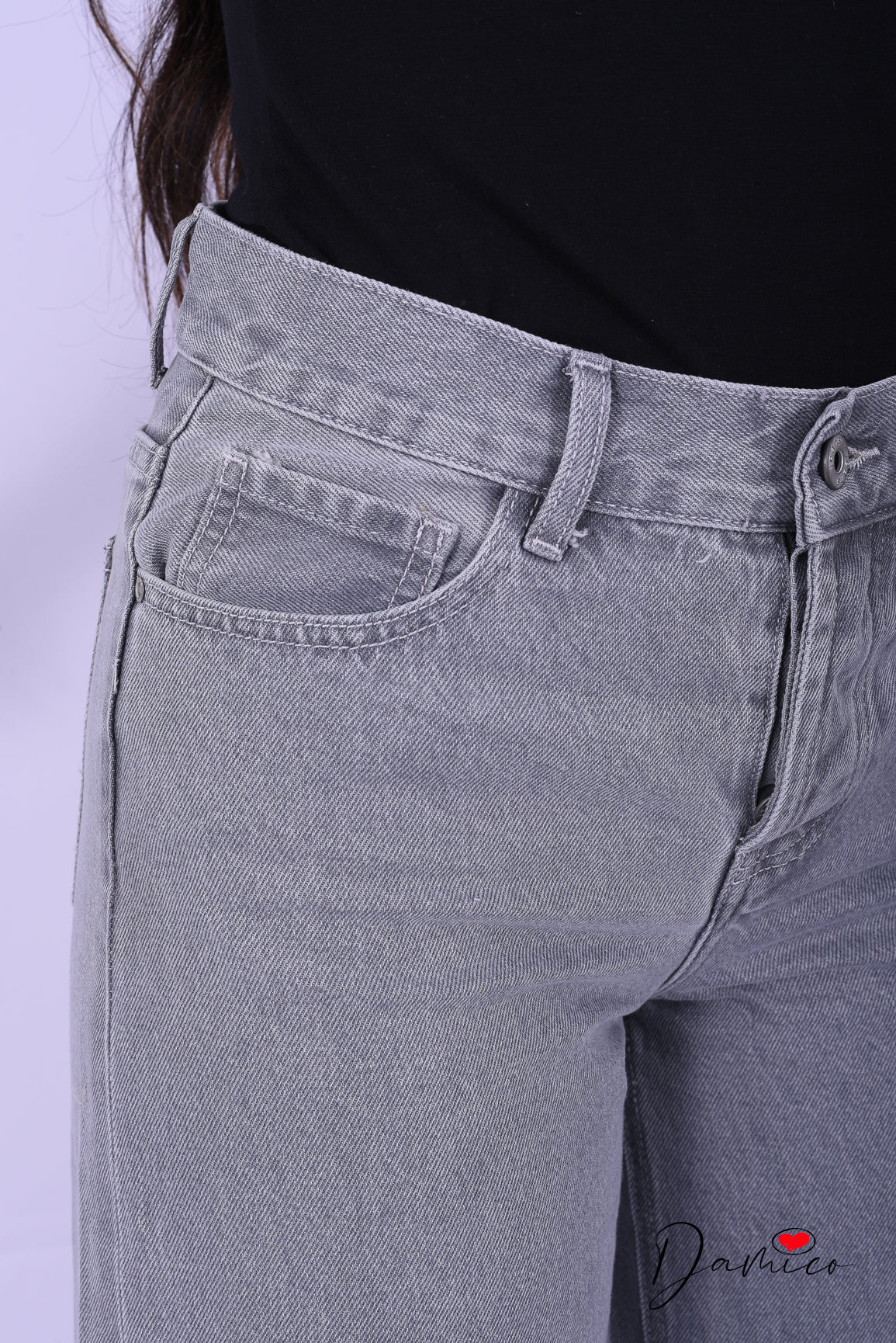 Jeans bicolor brillantini