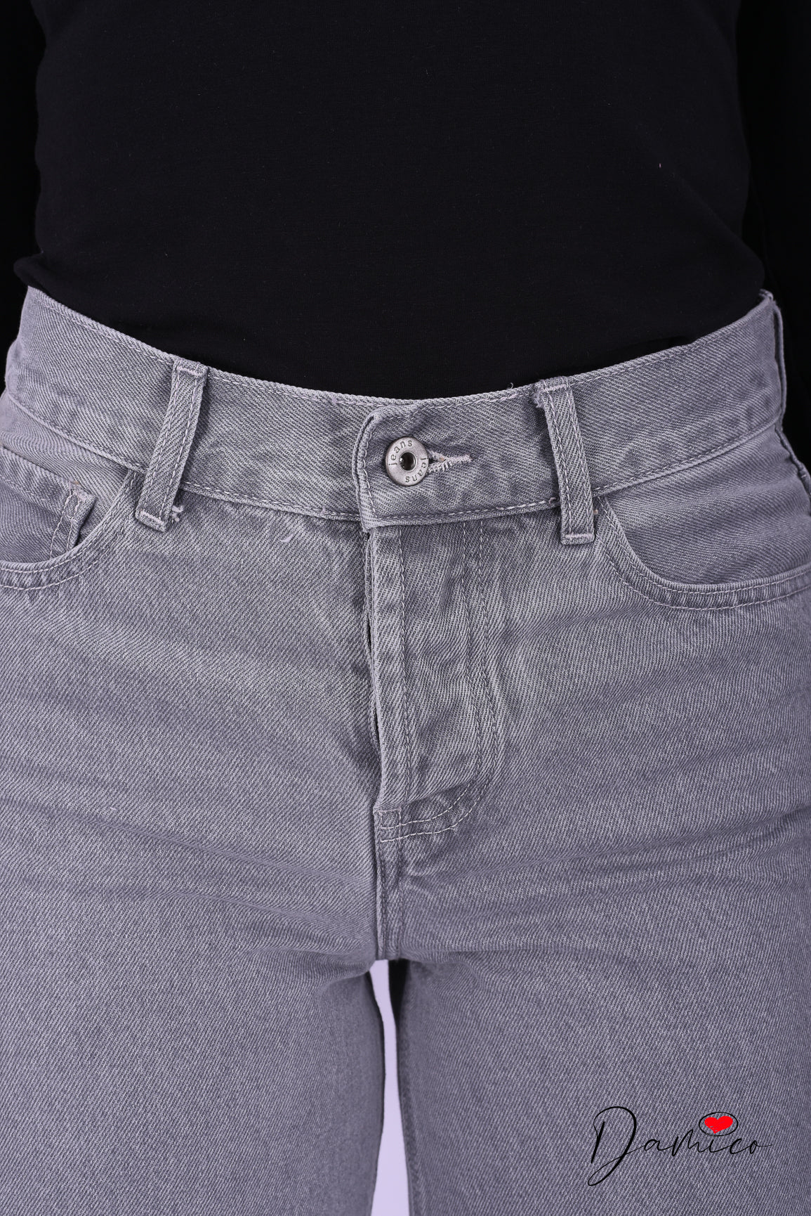 Jeans bicolor brillantini