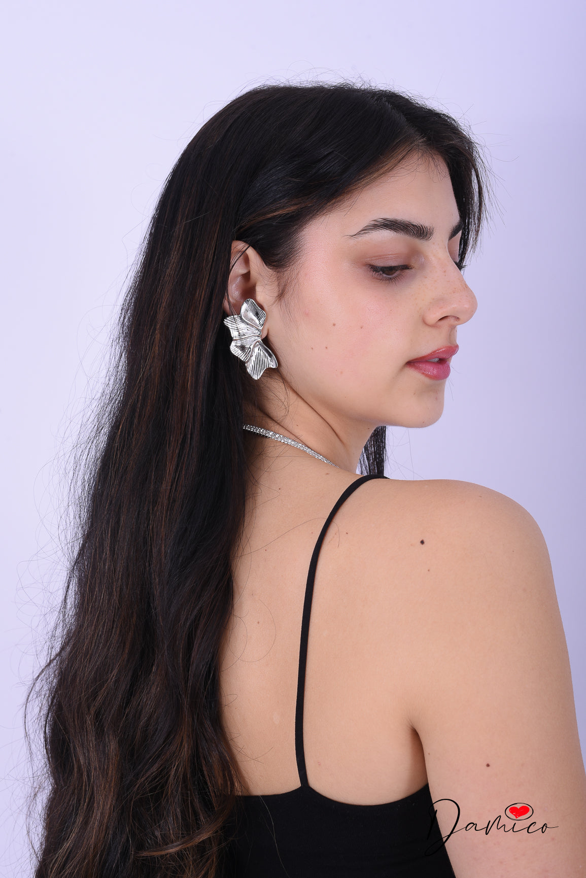 Flower petal earrings