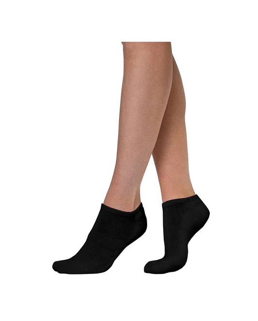 Damico Shop black cotton ankle socks. Comfortable, breathable, and perfect for everyday wear.